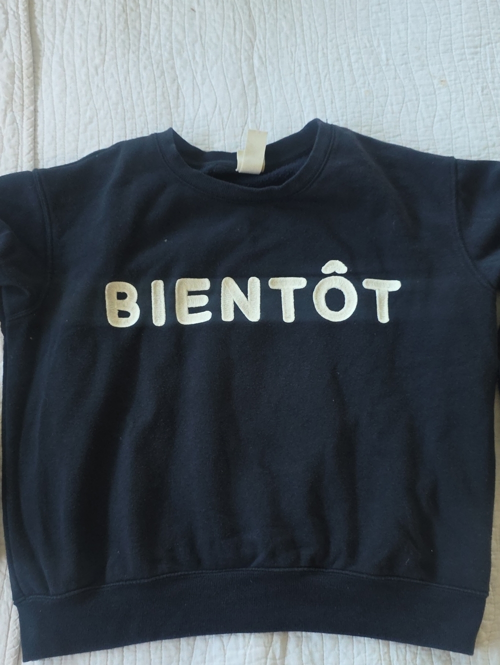 Navy Bientot Embroidered Sweatshirt
